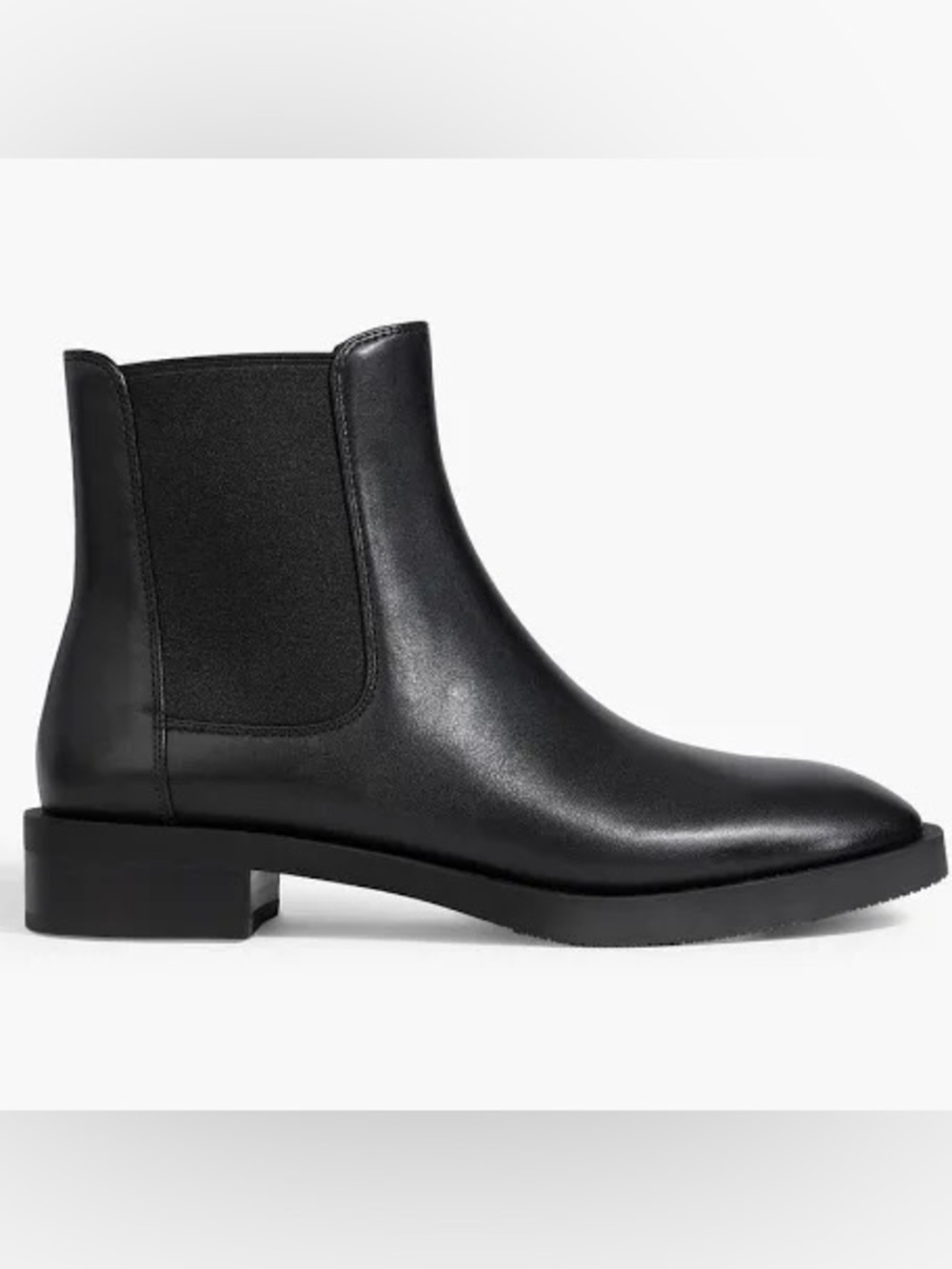 Stuart Weitzman Black Leather Chelsea Ankle Boots